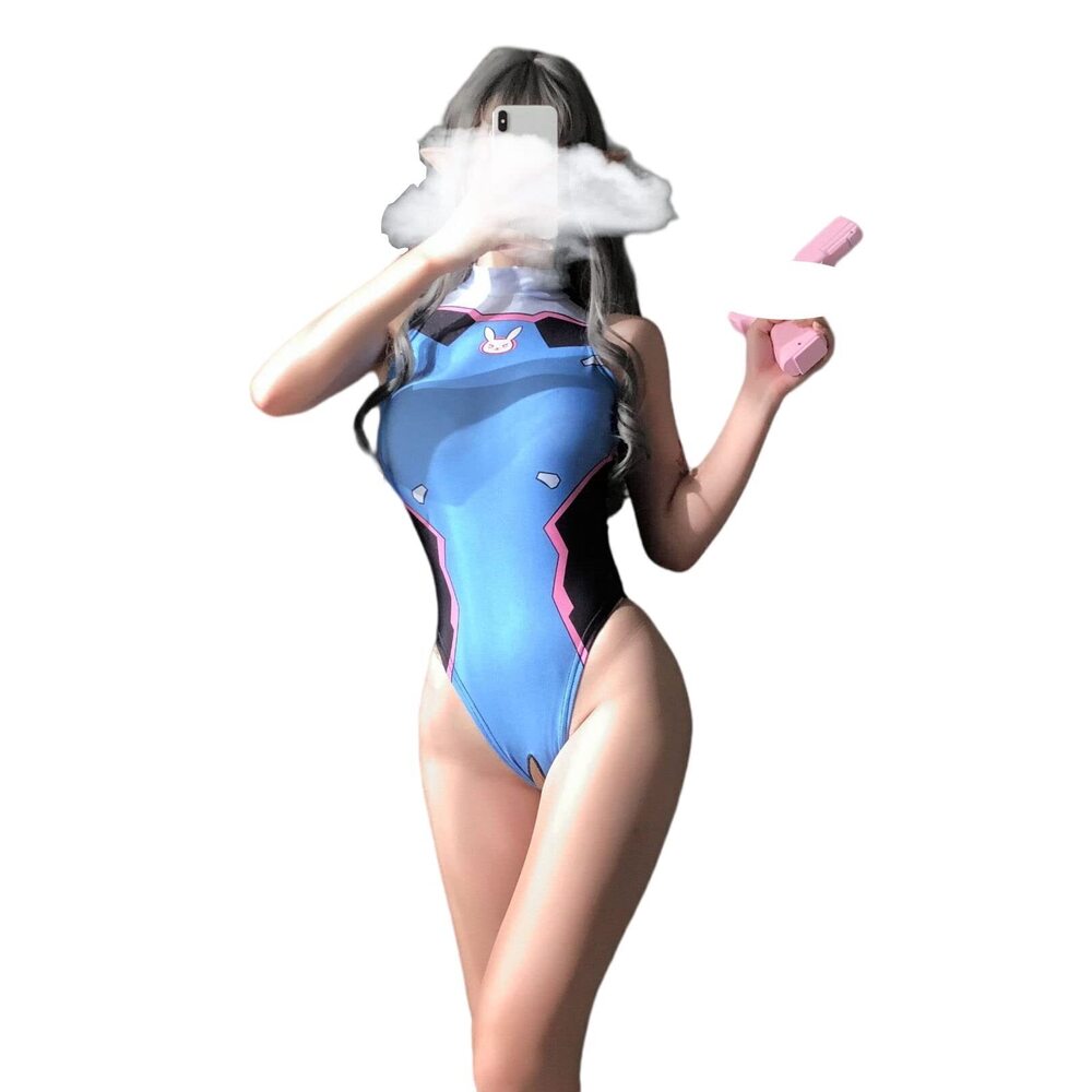 8643 One-Piece Anime Swimsuit Party High Cut Bodysuit Cosplay Leotard Teddy
